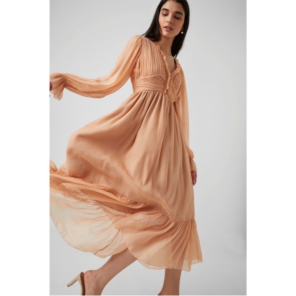 NWOT French Connection Pink Ruffle Dress